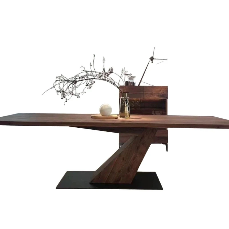 LTT minimalist Chinese antique dining table solid wood dining table chairs rectangular dining table