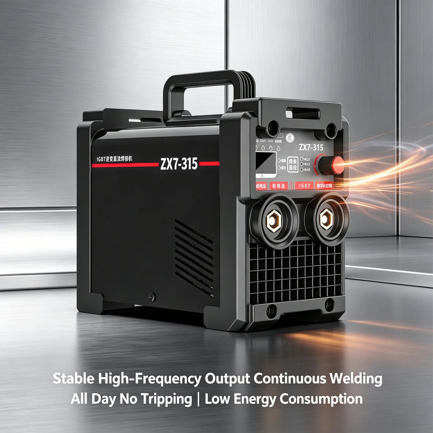 MMA-315 Portable Inverter Arc Welder 20-315A Dual Voltage 220V 380V DC Motor 6.0 KVA IGBT Home Workshop Jobsite Electrode