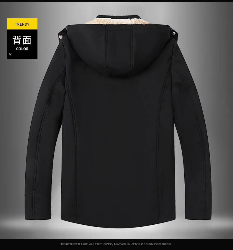Windproof Warm Lamb Fleece Parkas Outerwear Mens Plus Size Cargo Cotton Jacket Windproof High Quality Hickened Padded Jacket