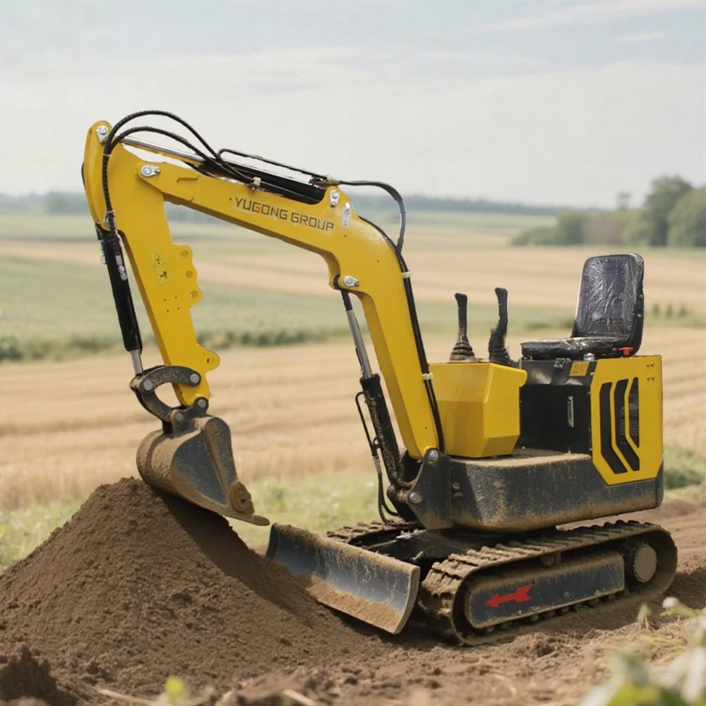Miniexcavadora de YG-10, excavadora de orugas Micro de 1 tonelada, excavadoras de orugas hidráulicas para jardín, venta personalizada, excavadora pequeña