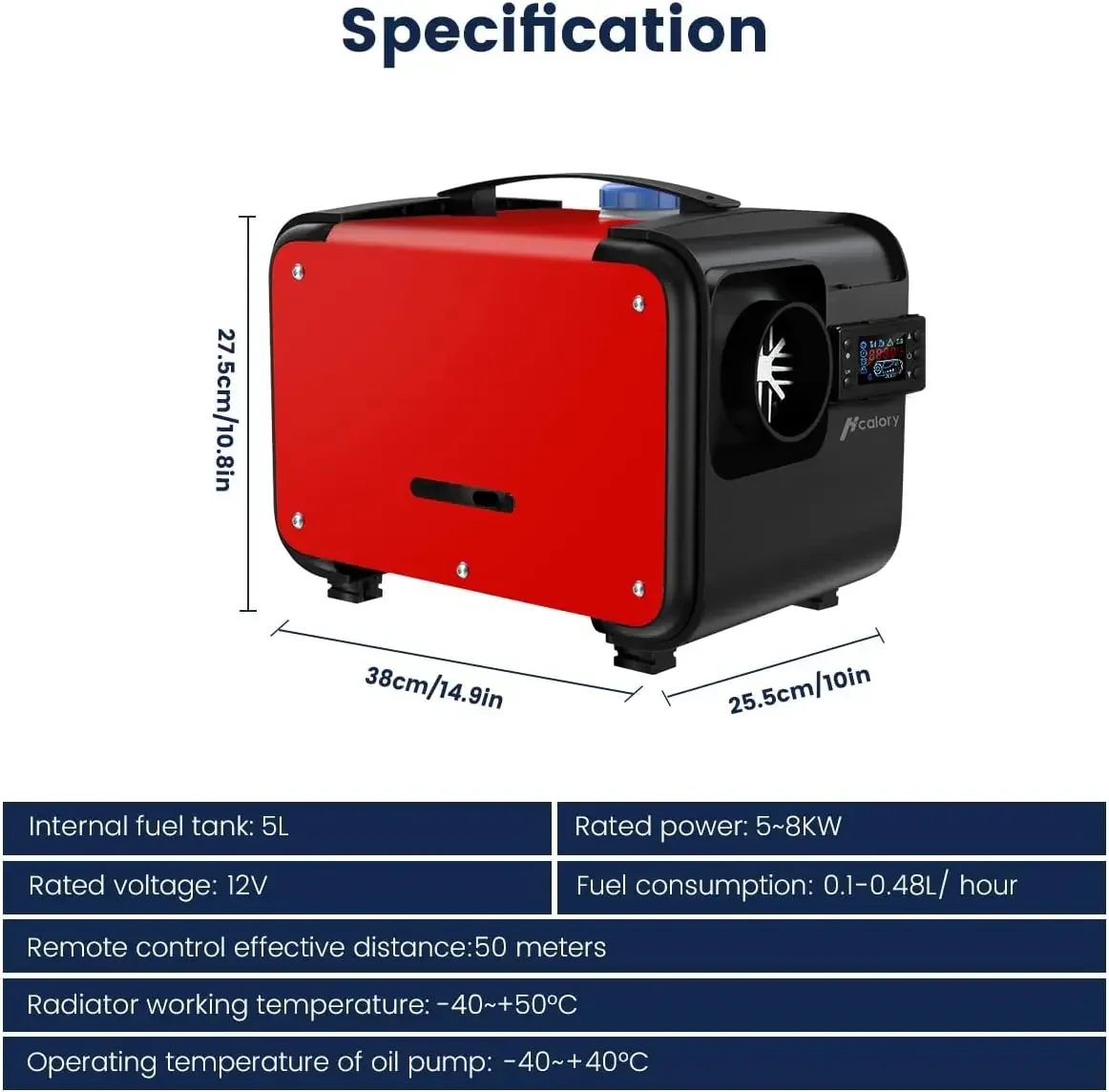 Diesel Heater 8KW,Portable Diesel Air Heater 12V 110V,Parking Heater with Remote Control and LCD Monitor,Support Car Hea