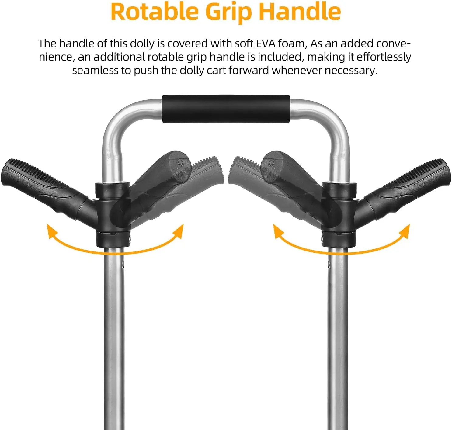 Chariot à roulettes pliable en aluminium, chariot à bagages portable et pliable d'une capacité de 264 lb