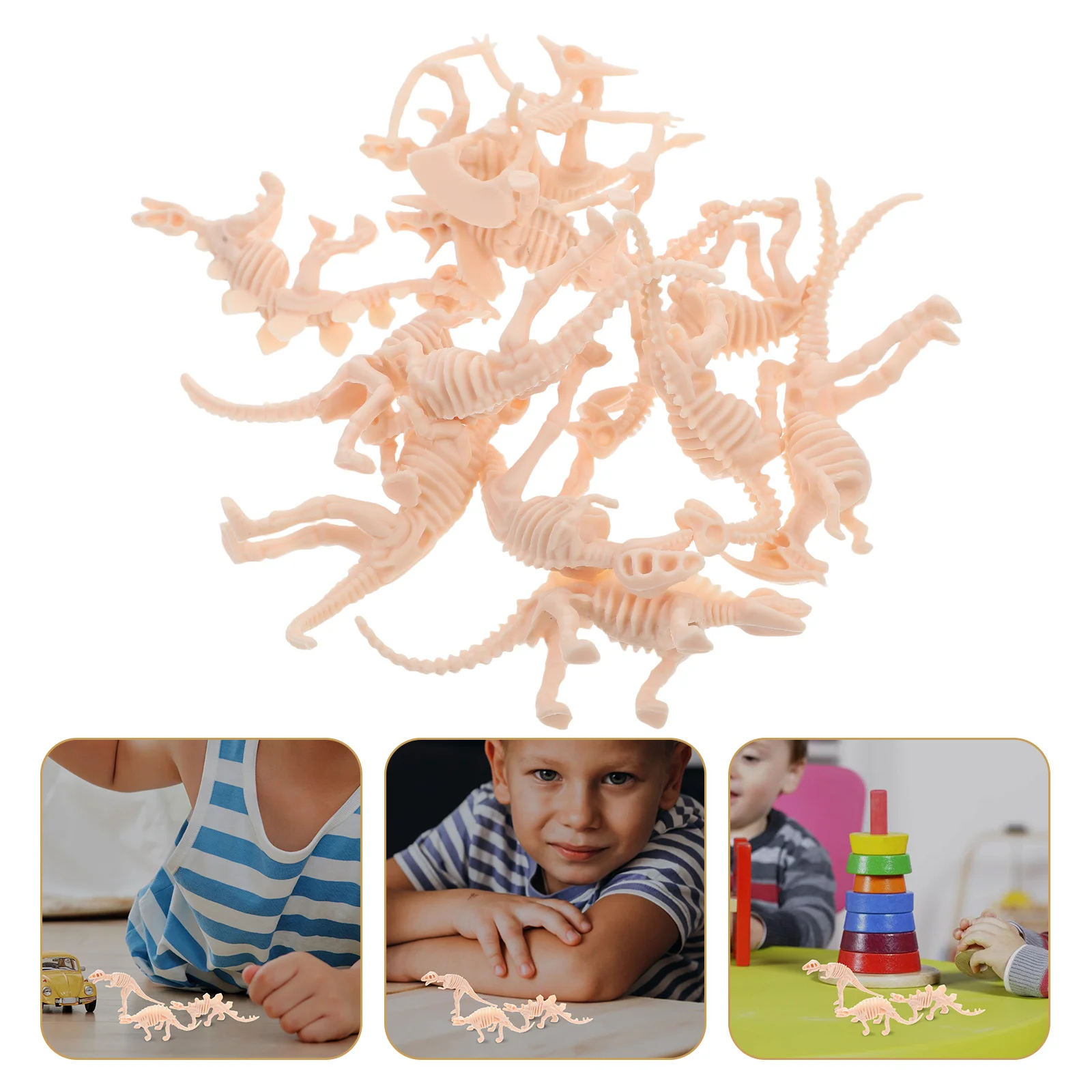 12 Pcs Dinosaur Model Plastic Dinosaurs Toy Action Figures Bones Child