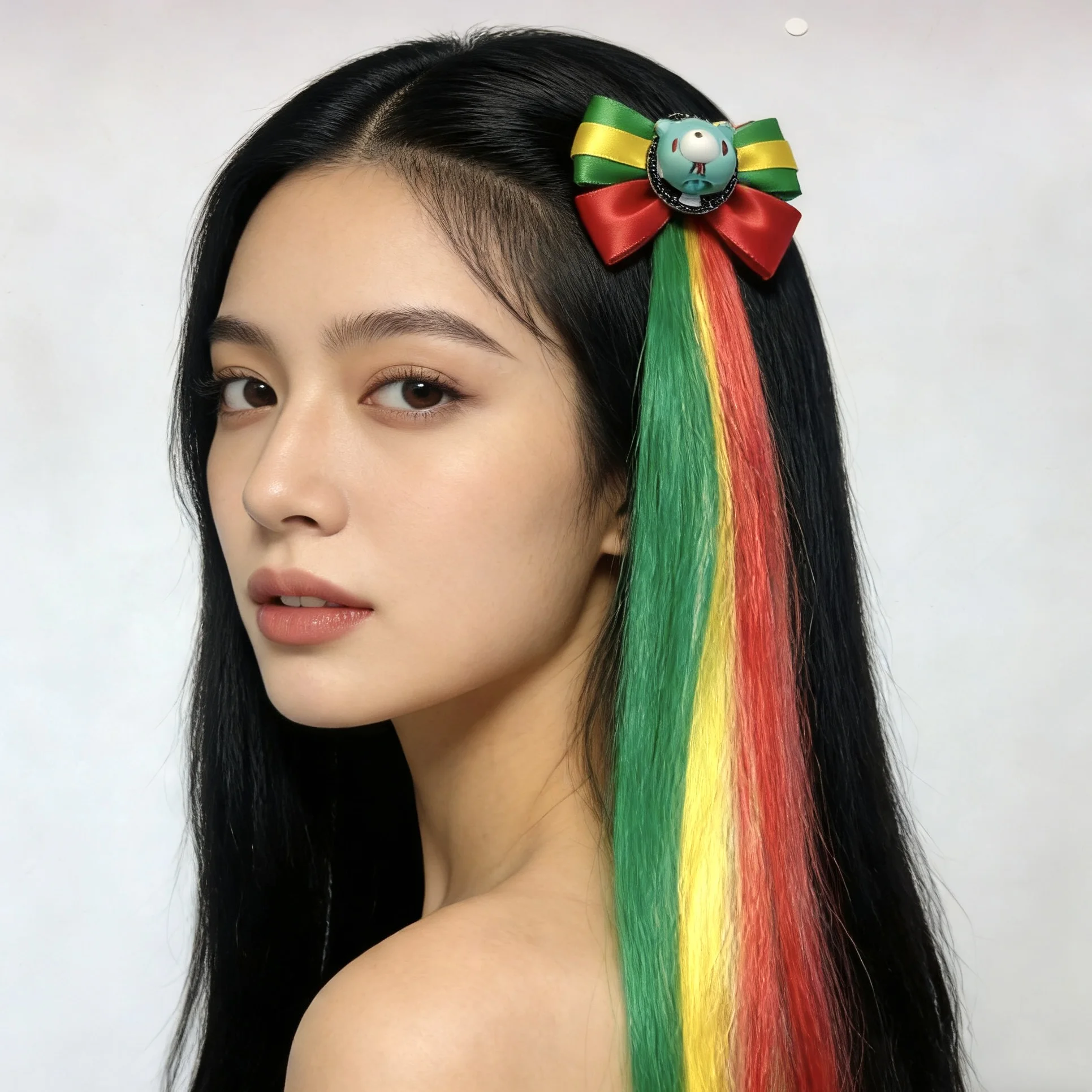 

Милая мультяшная заколка-бантик с цветными прядями для волос в стиле Y2K Harajuku, аксессуар для волос для женщин и девушек