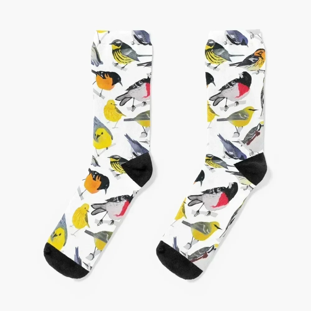 

Springtime Birds Socks designer brand anti-slip luxe winter Mens Socks Women's