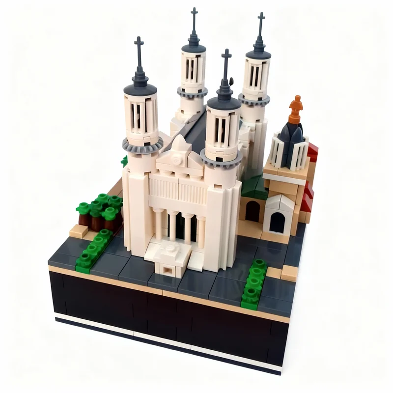 750 Piezas MOC Notre Dame De Fourviere Bertrand Barbe, Modelo de Arquitectura para Construir, Bloques de Juguetes, Regalo de Navidad, Idea Creativa, Educación
