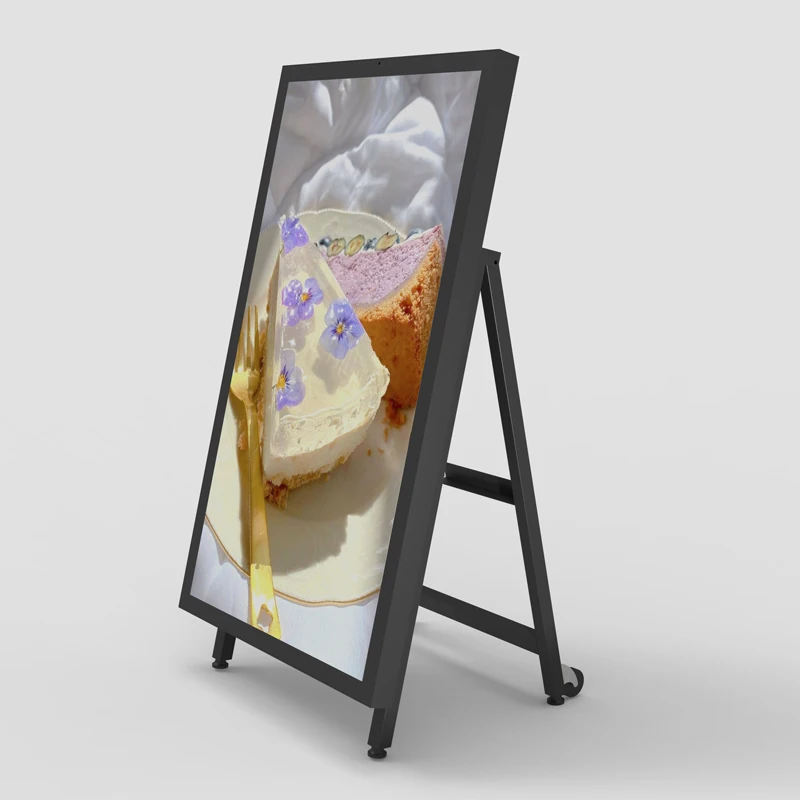 Outdoor IP66 LCD advertising screen 2000nits high brightness 32 43 55 65 inches removable foldable waterproof vertical screen