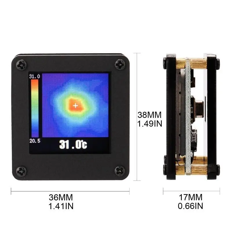 Y1UD AMG8833 Camera with Real-Time Thermal for Image Array Temperature Measurement Handheld IR Imaging Senor Thermal