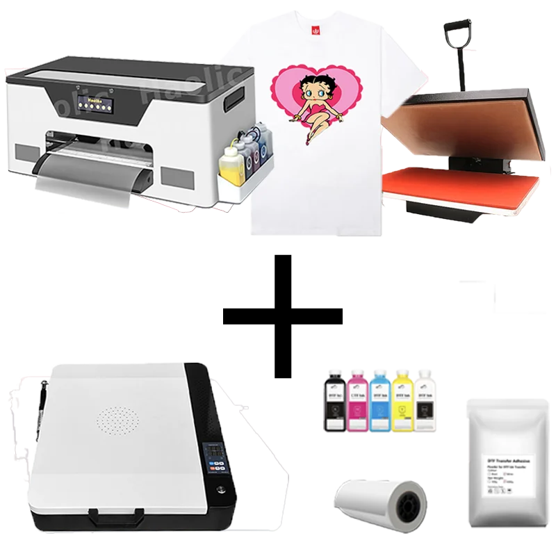 DTF Kit  A3 DTF Printer XP600 Heat Transfer Machine for Use on Any Textile 33CM