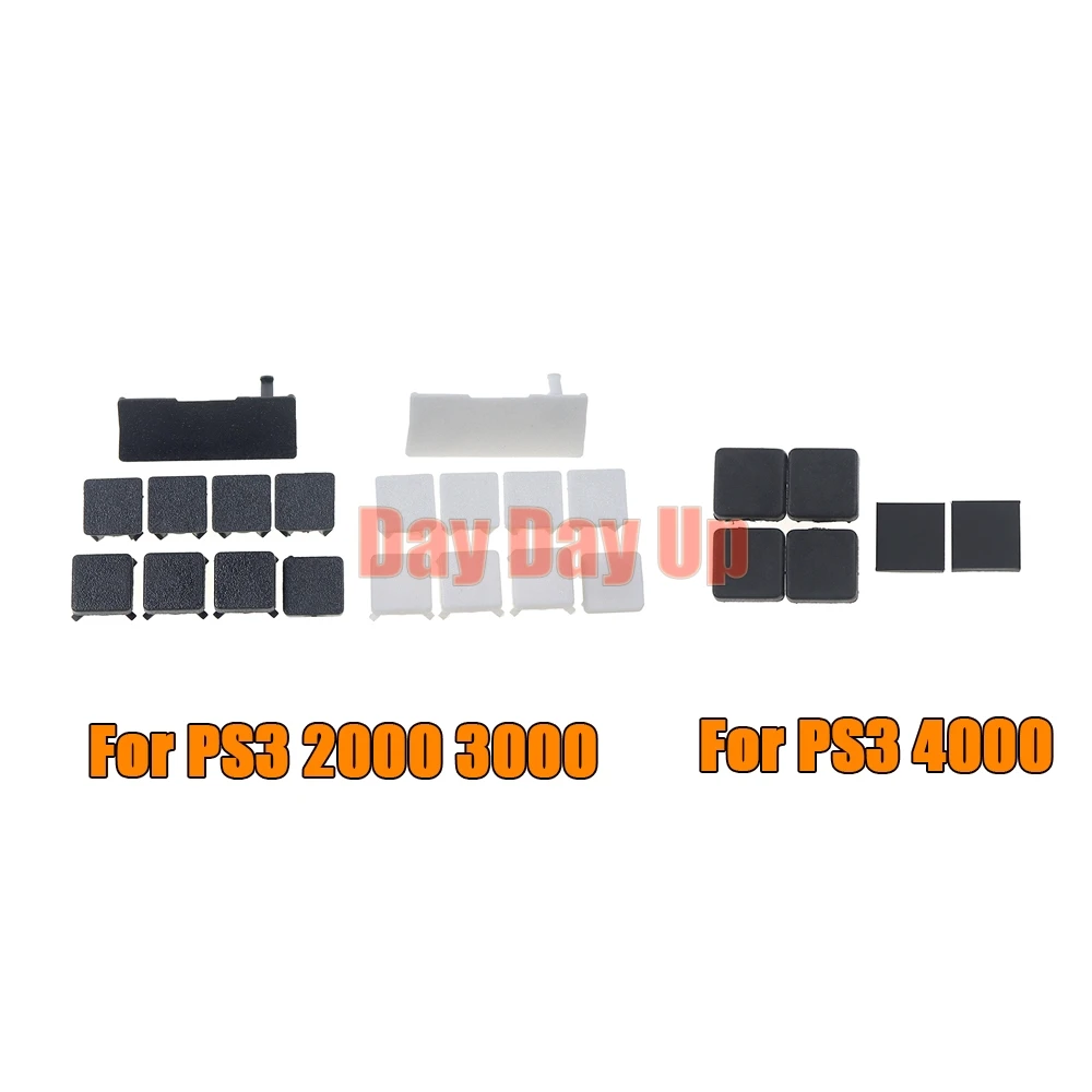 나사 구멍 발 커버 세트, 방진 플러그 플라스틱 하단 나사 커버, PS3 슬림 2000/3000 4000 콘솔용, 1 세트
