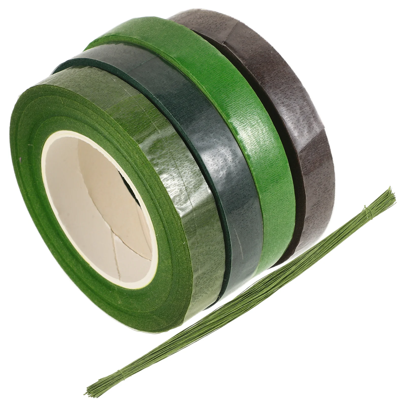 

Paper Rattan Rose Material Bouquet Stem Wrap Tape Arrangement Roses Floral Artificial Flowers Supplies DIY Kit Green Color