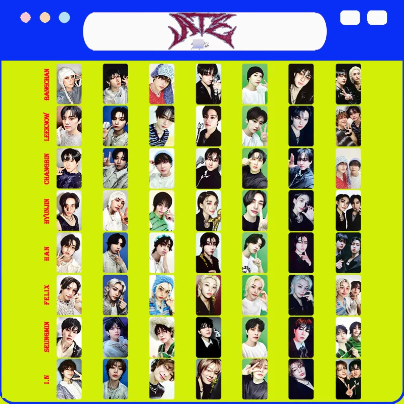 ألبوم فرقة الصبي الكورية Kpop ATE Group Little Card Felix Hyunjin Seungmin Han Changbin Lee Know I. N Bangchan الطرفية LOMO