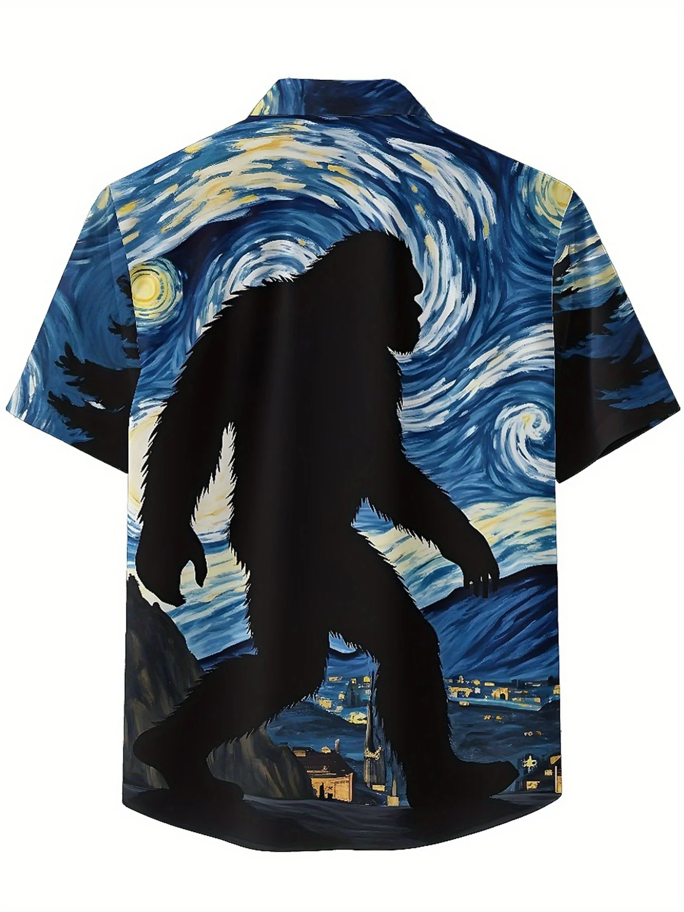 Мужские гавайские рубашки больших размеров с рисунком звездной ночи, рубашки на пуговицах, повседневная одежда унисекс, летние топы