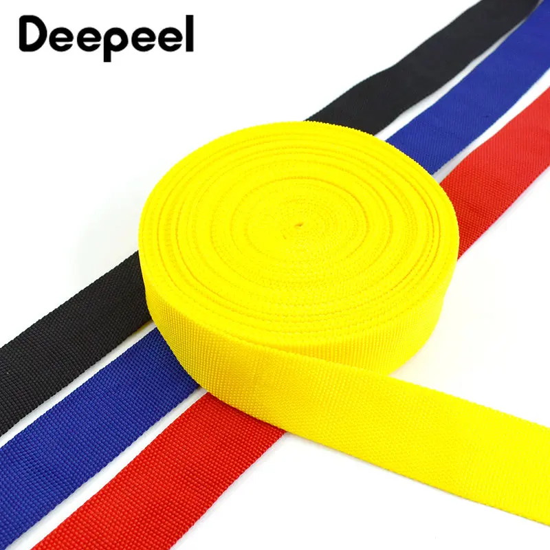 10Meters 30mm Colorful Double-layer Webbing Tape Tubular Polyester Hollow Ribbon Bag Strap Handbag Garment Sewing Accessories