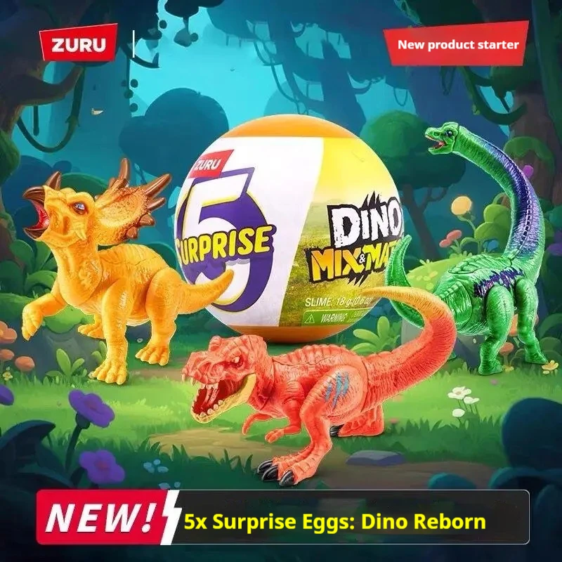 

Новые игрушки Zuru 5 Surprise: Сюрприз-яйца с динозаврами, конструктор-сюрприз, модели динозавров (Тираннозавр Рекс, Птерозавр), подарок для мальчиков