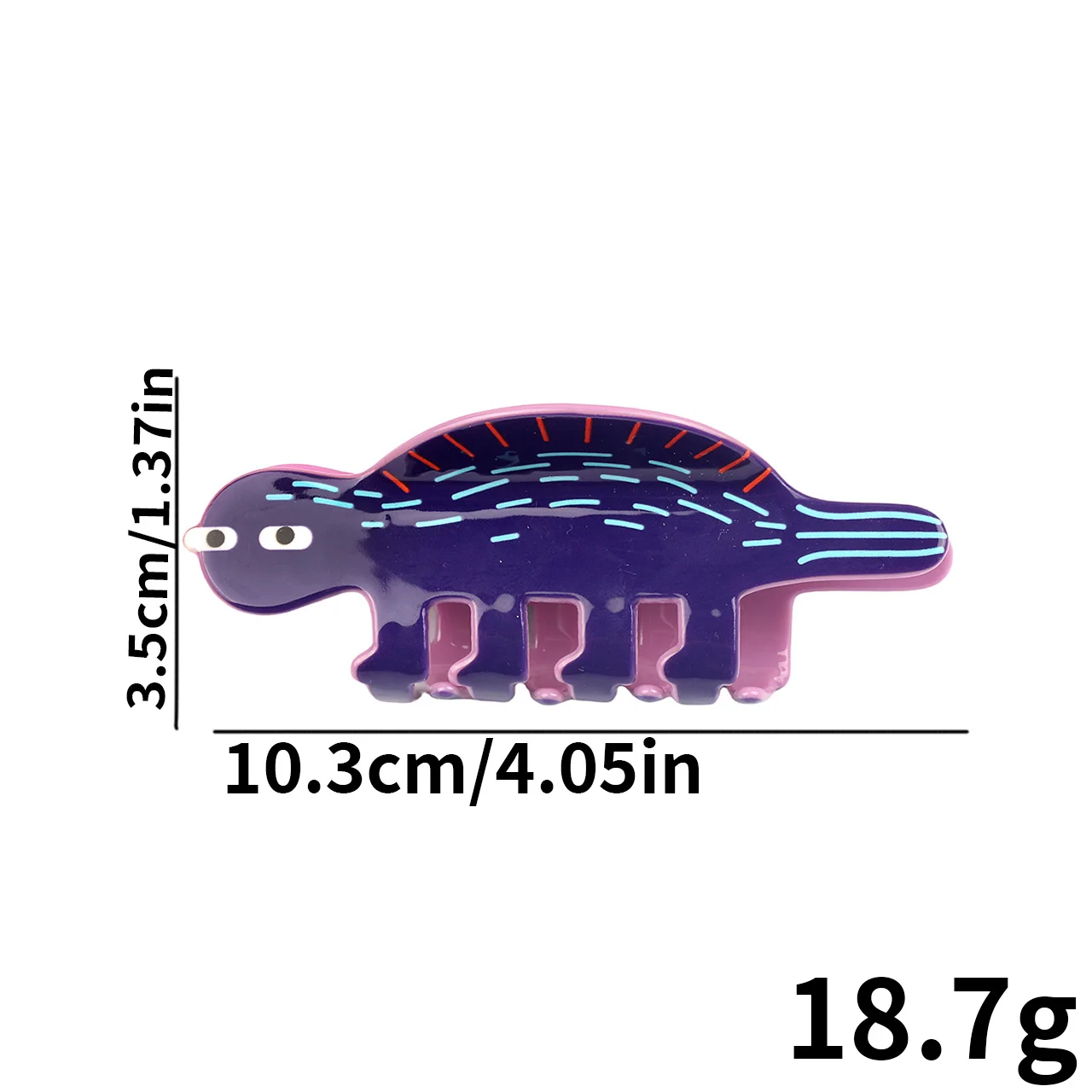 กิ๊บติดผมไดโนเสาร์น้อยสีม่วง กิ๊บติดผมอเนกประสงค์