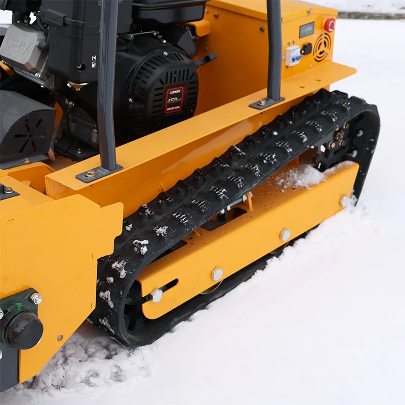 Customized remote-controlled lawn mower for all terrain snow removal factory with discounted price and added snow shovel view 6