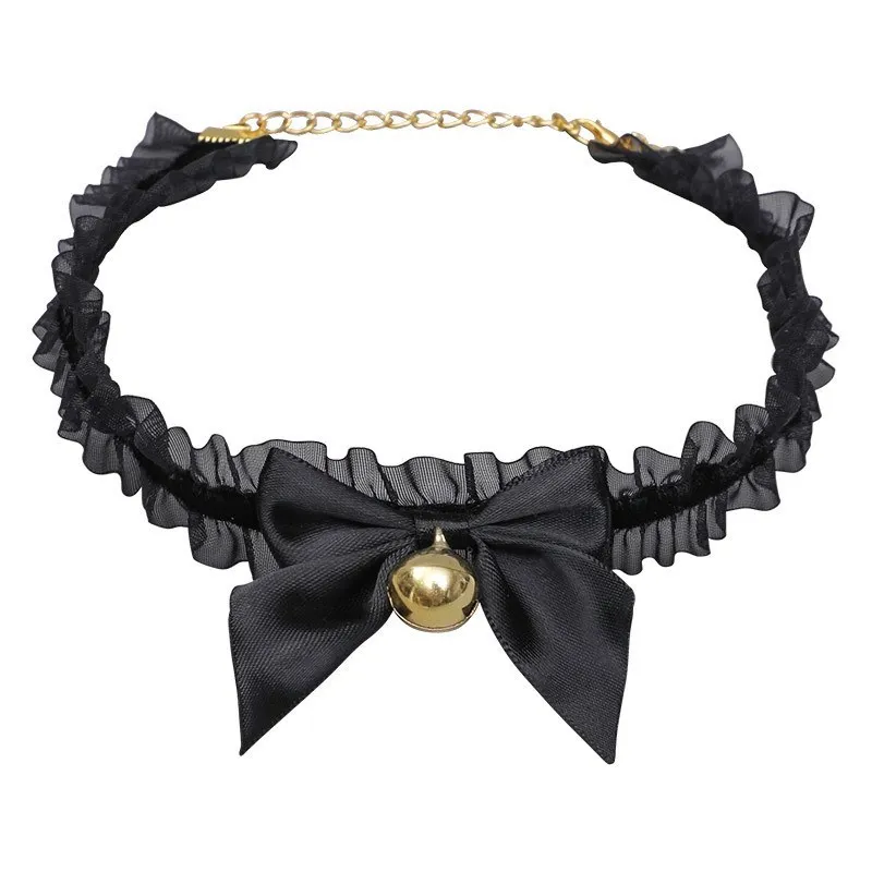 Anime Lolita Cat Fox Ear Lace Bow copricapo Bell Collar Cosplay Cute Girl Maid Party Costume accessori