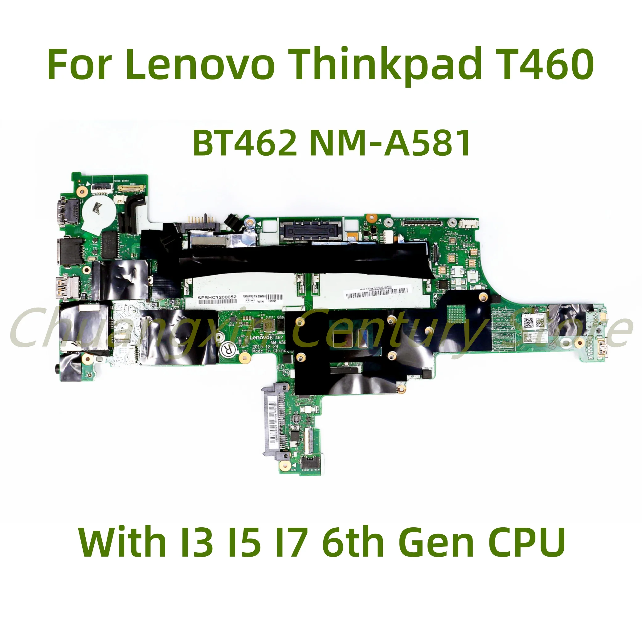 

Подходит для материнской платы ноутбука Lenovo Thinkpad T460 NM-A581 с интеграцией процессора I3 I5 I7-6TH, 100% полное тестирование