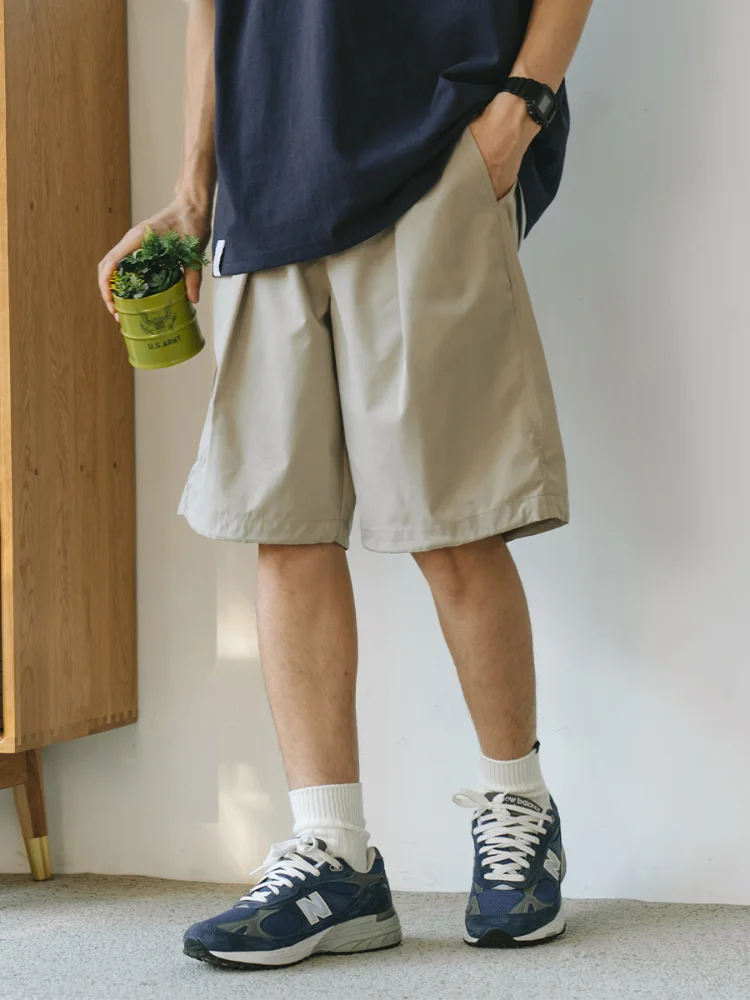 العصرية اليابانية Sle الرجال والنساء الصيف orts فضفاضة مستقيم الساق خمسة أرباع ملابس العمل غير رسمية السراويل الشباب Faion