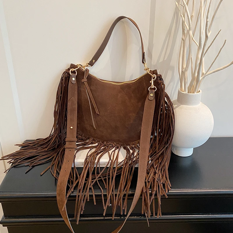 بلون شرابة موضة بولي PU حقيبة كتف سستة الخياطة مشبك حقيبة كروسبودي 2025 رائجة البيع حقائب للنساء Bolsas Femininas