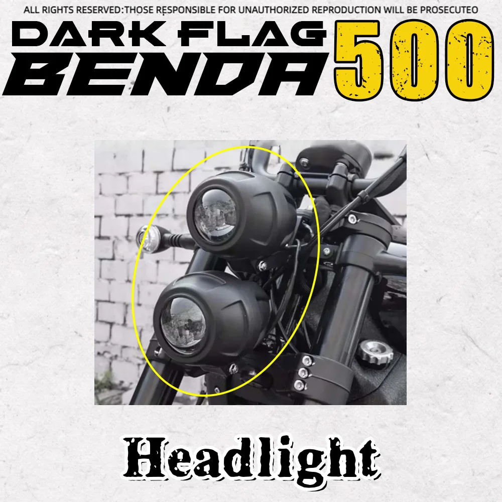 

For Benda Dark Flag 500 Darkflag 500 V4 Black Flag 500 dual headlights LED headlight assembly super bright accessories