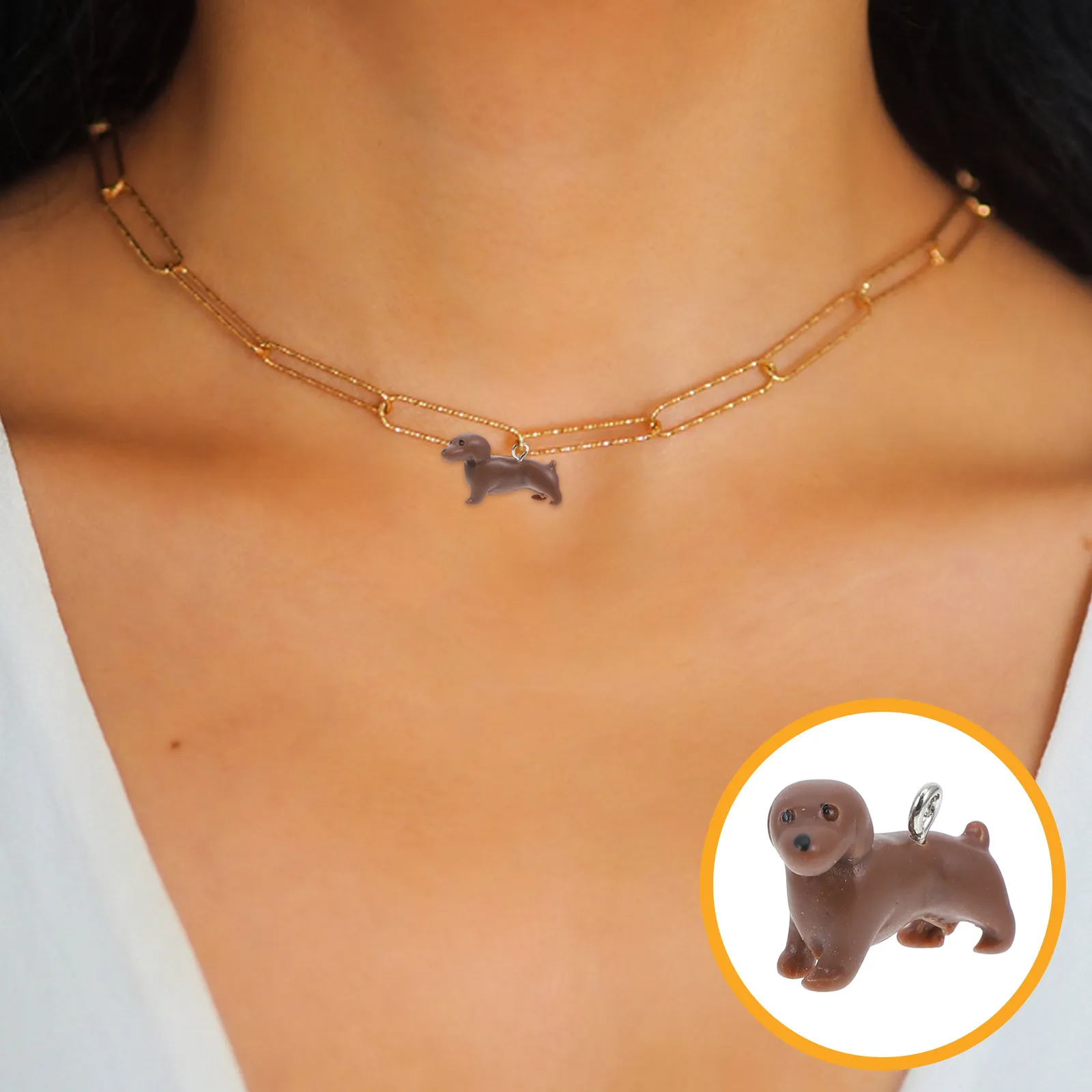 

10 шт. подвесок из смолы в виде такс, милые брелоки-собачки для изготовления украшений своими руками: ожерелий, серег, браслетов, а также для рукоделия и декора с животными и питомцами