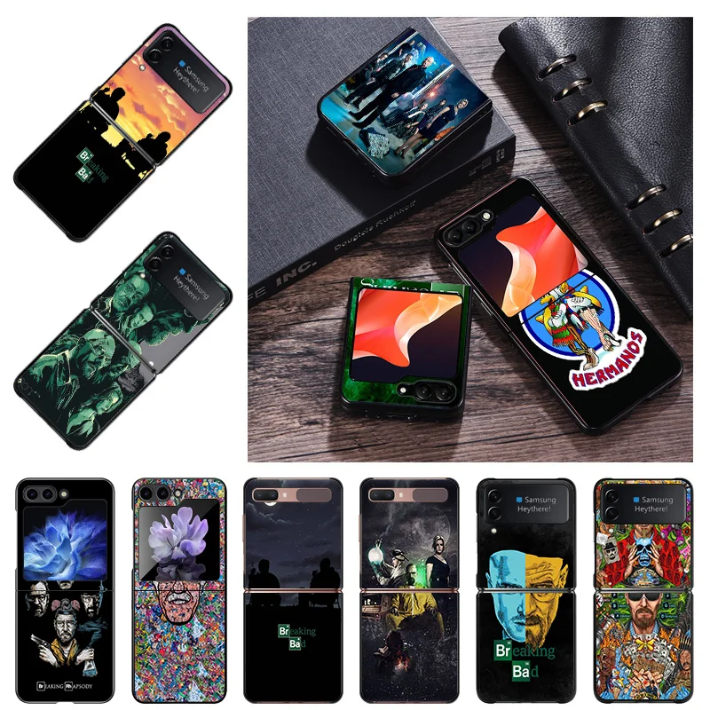 Hard Phone Cases Luxury Breaking Bad Cover for Samsung ZFlip6 5G Galaxy Z Flip5 Flip4 Flip3 Flip 6 5 4 3 Shell Fundas Coque Capa