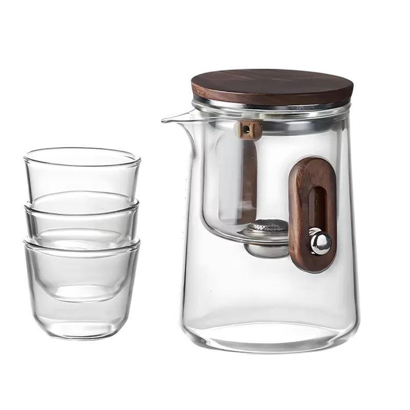 ABZL Premium Travel Tea Set - Portable Tea Infuser Mug With Glass Liner, Magnetic Lid - Ideal For Travel And Office Use