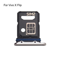 For Vivo X Flip New Tested Good Sim Card Holder Tray Card Slot For Vivo XFlip Sim Card Holder replacement Parts