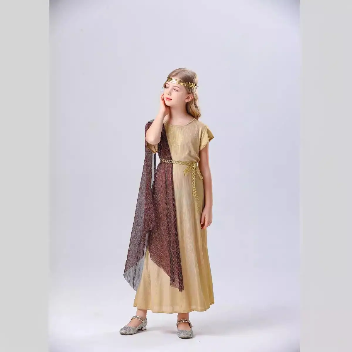 

Средневековый костюм для родителей и детей, древняя богиня, игровая одежда на Хэллоуин, королева Афина Dr, одежда для косплея, этнический сценический костюм