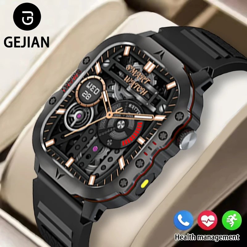 

Новые умные часы GEJIAN, 20,1-дюймовый TFT-экран высокой четкости, 240*296, высокая четкость, 128 спортивных режимов, мужские умные часы