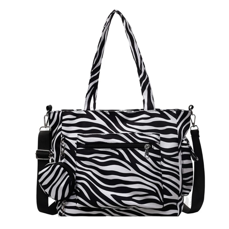 

340D Women Trendy Commuting Bag PU Leather Shoulder Bag Zebras Print Crossbody Bag