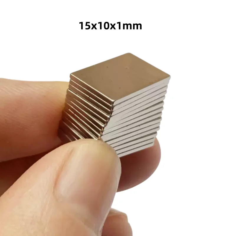 15x10x1 15x10x2 15x10x3mm Thin Square Neodymium Magnet N35 NdFeB Strong Magnet for DIY Nail Art Jewelry Fridge Magnet 15*10*1mm