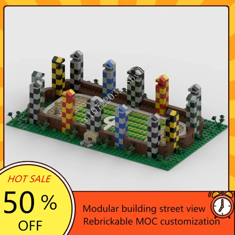 766 pièces Quiddltch Pitch vente chaude MOC Street View Architecture Puzzle créatif bricolage assemblage modèle anniversaire jouet cadeau de noël