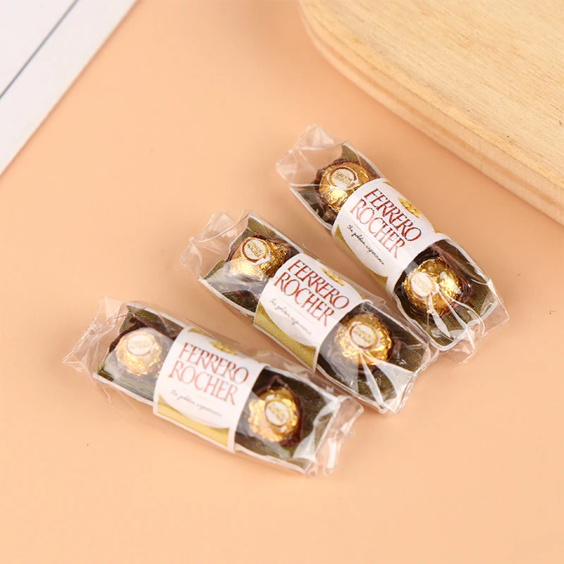 1 stks poppenhuis simulatie mini chocolade poppenhuis voedsel decoratie speelgoed poppenhuis accessoires fantasiespel speelgoed