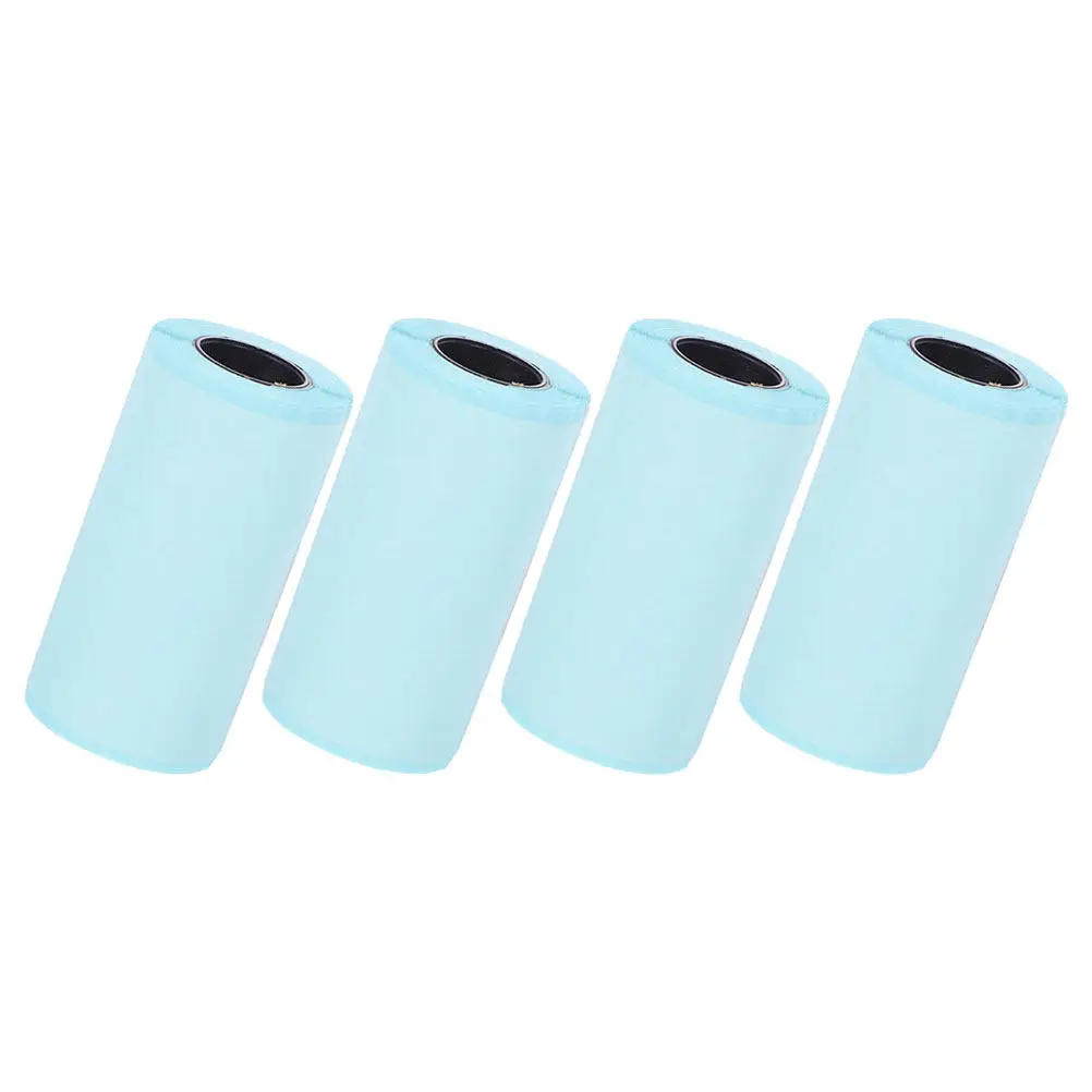 

4 Rolls Self Adhesive Thermal Labels Mini Printer Sticker Paper Waterproof Oil-Proof Clear Printable Organizer Inventory Tags