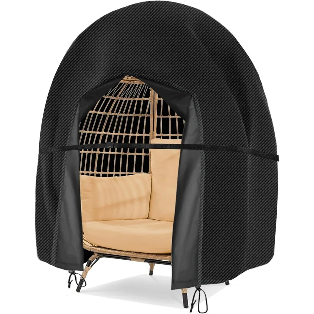 

Waterproof Double Egg Chair Cover for Outdoor Furniture, 420D Polyester Fabric, Fits 91x80 Inches