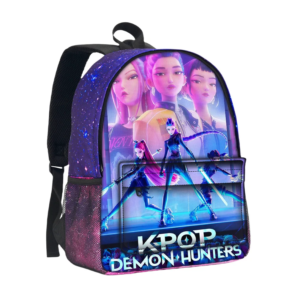 Mochila Starry Sky KPop Demon Hunters, Mochila escolar de gran capacidad, Mochila escolar para niños y niñas