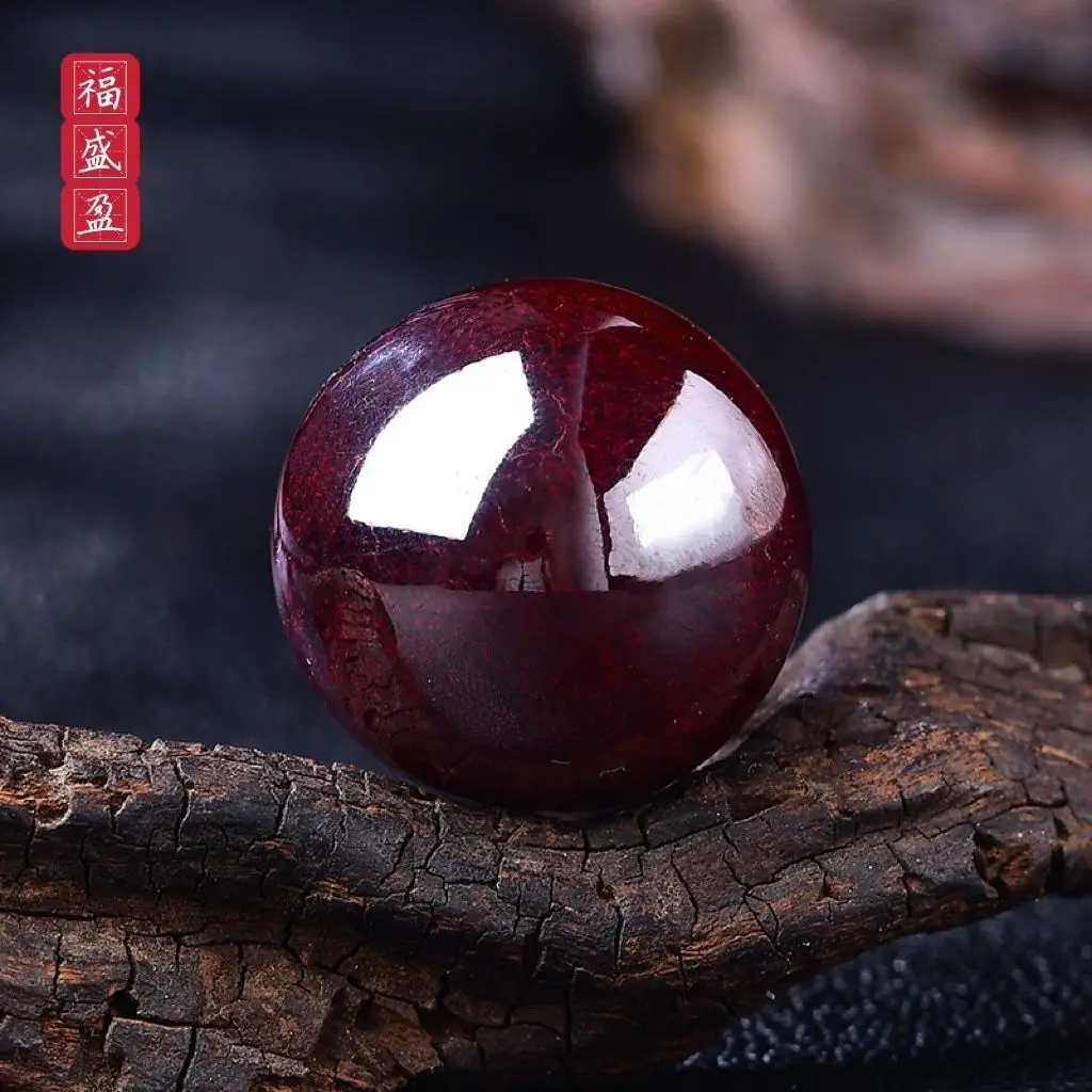 

Pure Natural Raw Ore Grinding Cinnabar Collection Grade Genuine High Content Roundbead Large Diameter 3.0 Loose Bead Accessories