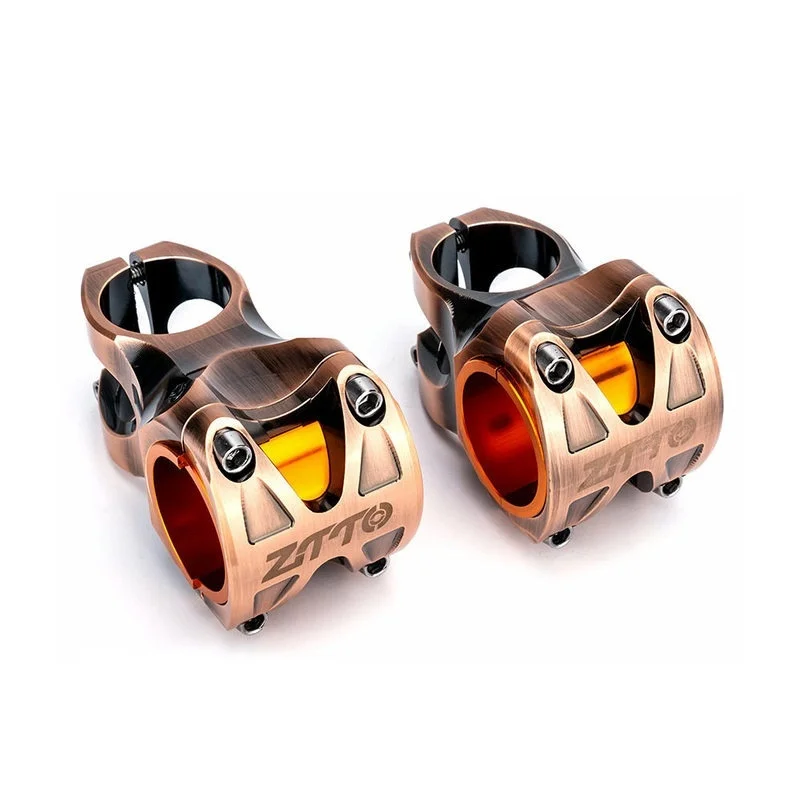 Ridgeloop Retro MTB Short Stem 0 Degree Bronze 31.8/35mm Bicycle Handlebar Stem For Downhill AM XC