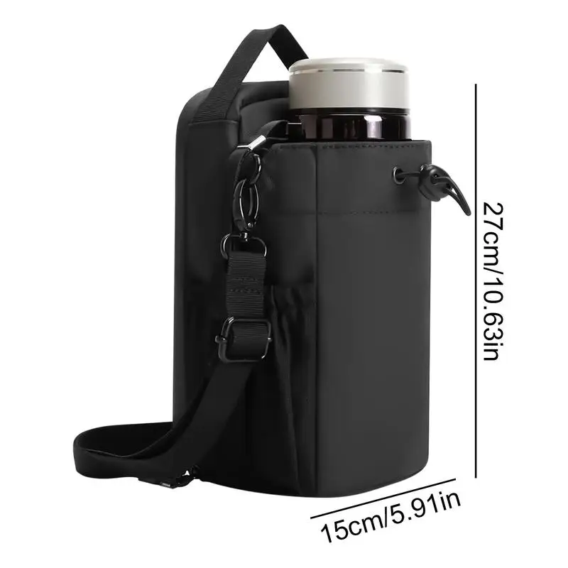 حقيبة زجاجات مغناطيسية لصالة الألعاب الرياضية حامل زجاجات المياه مع حزام سريع الوصول في صالة الألعاب الرياضية كيس التخزين للمشي لمسافات طويلة والتخييم وركوب الدراجات