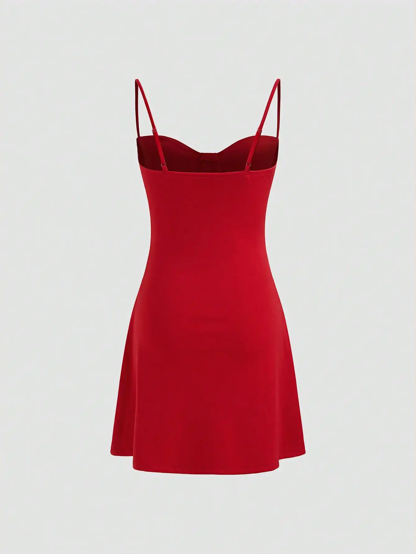 Women's Solid Sexy Red A-Line Suspender Mini Dress Elegant Style Suitable For Daily Outings Vacations Outfits