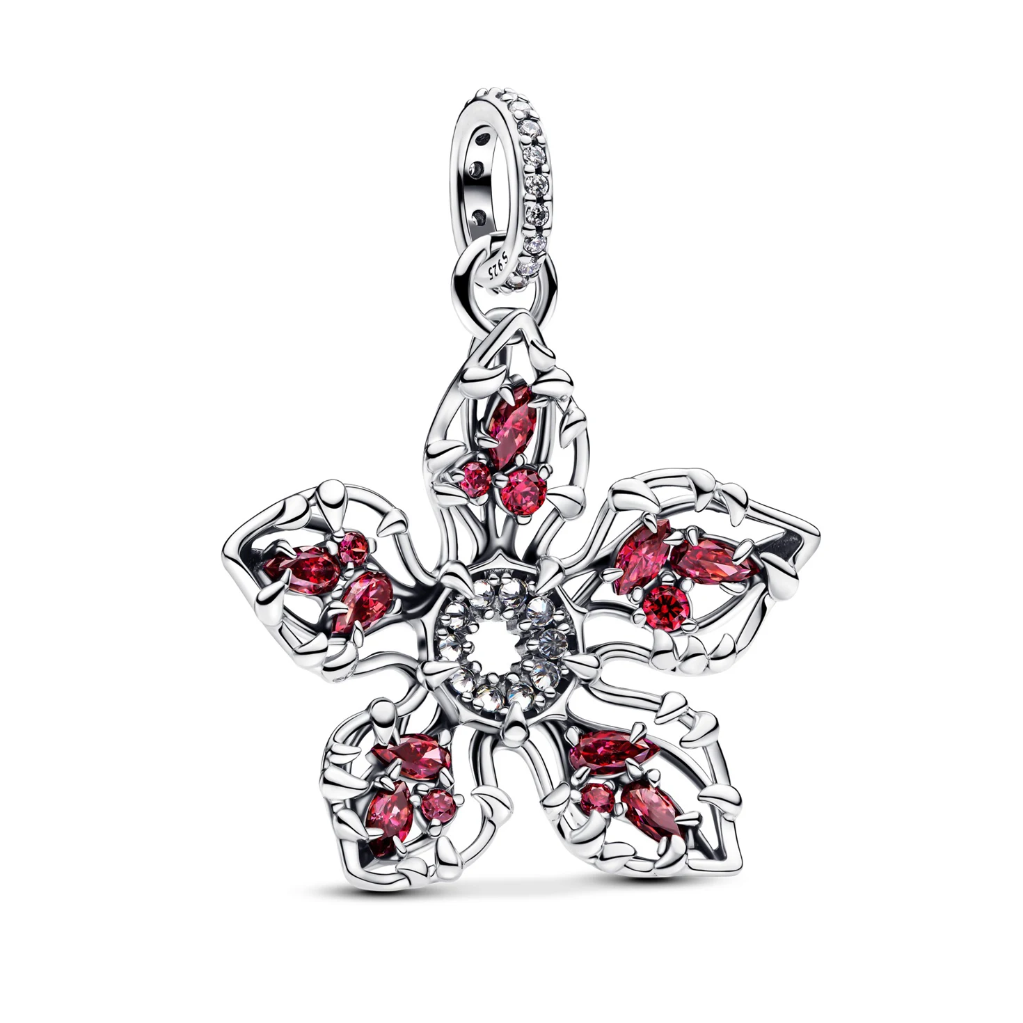 925 فضة أكلة لحوم البشر زهرة متوهجة القلب سحر صالح الفضة 925 الأصلي النساء سوار DIY بها بنفسك النساء DIY بها بنفسك مجوهرات اكسسوارات