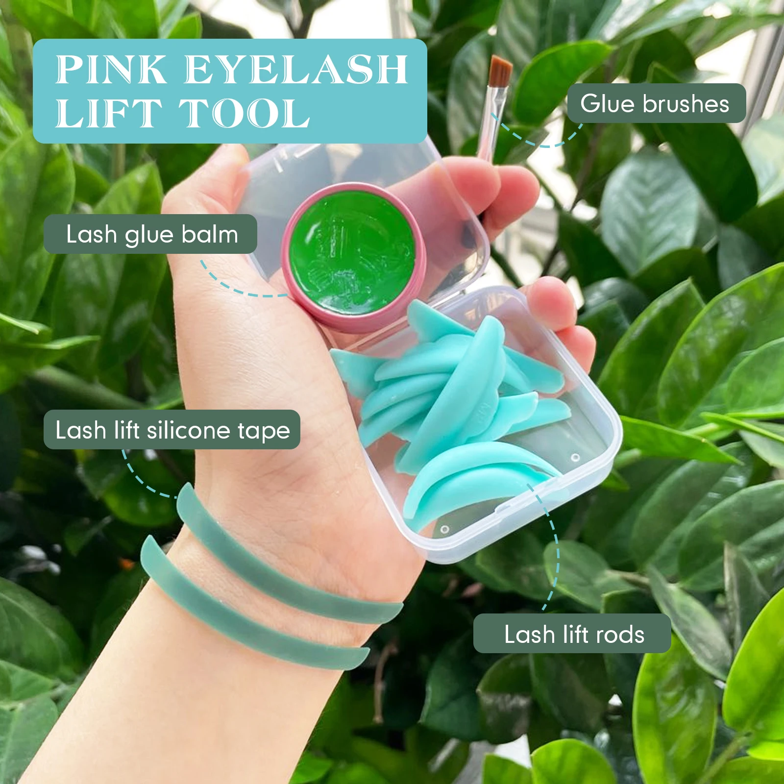 PERMANIA 17PC ラッシュリフトパッドラッシュリフトバーム液体シリコーンパッド再利用可能なラッシュパーマカバーまつげパーマキットメイクアップツール