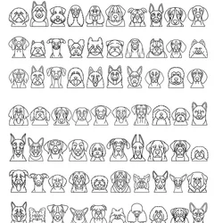 200 Multilayer Mandala Dog SVG DXF EPS Vector Laser Cut CNC Glowforge Files Drawings