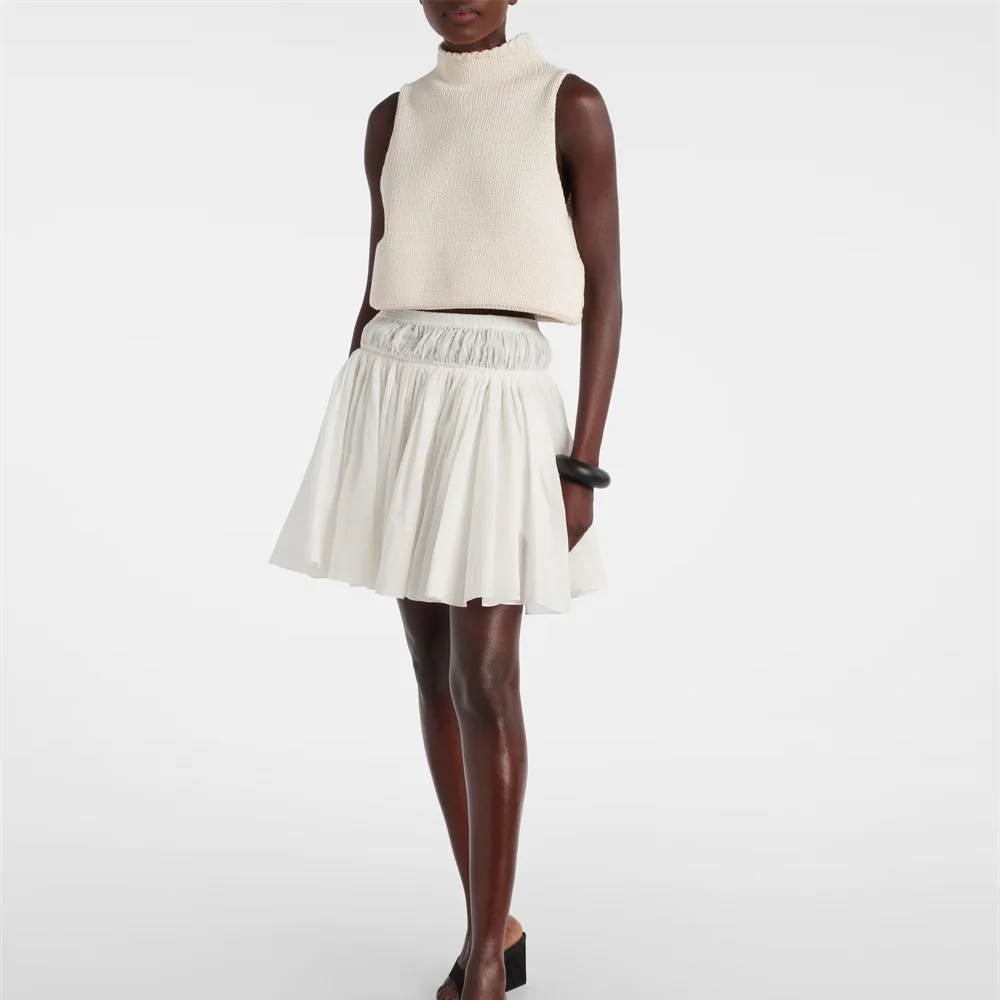 

2026 Women's Top, Wool Sweater Vest, Stretch Corset, High Neck, Women's T-shirt, Y2K New Fashion, Versatile Pullover bra