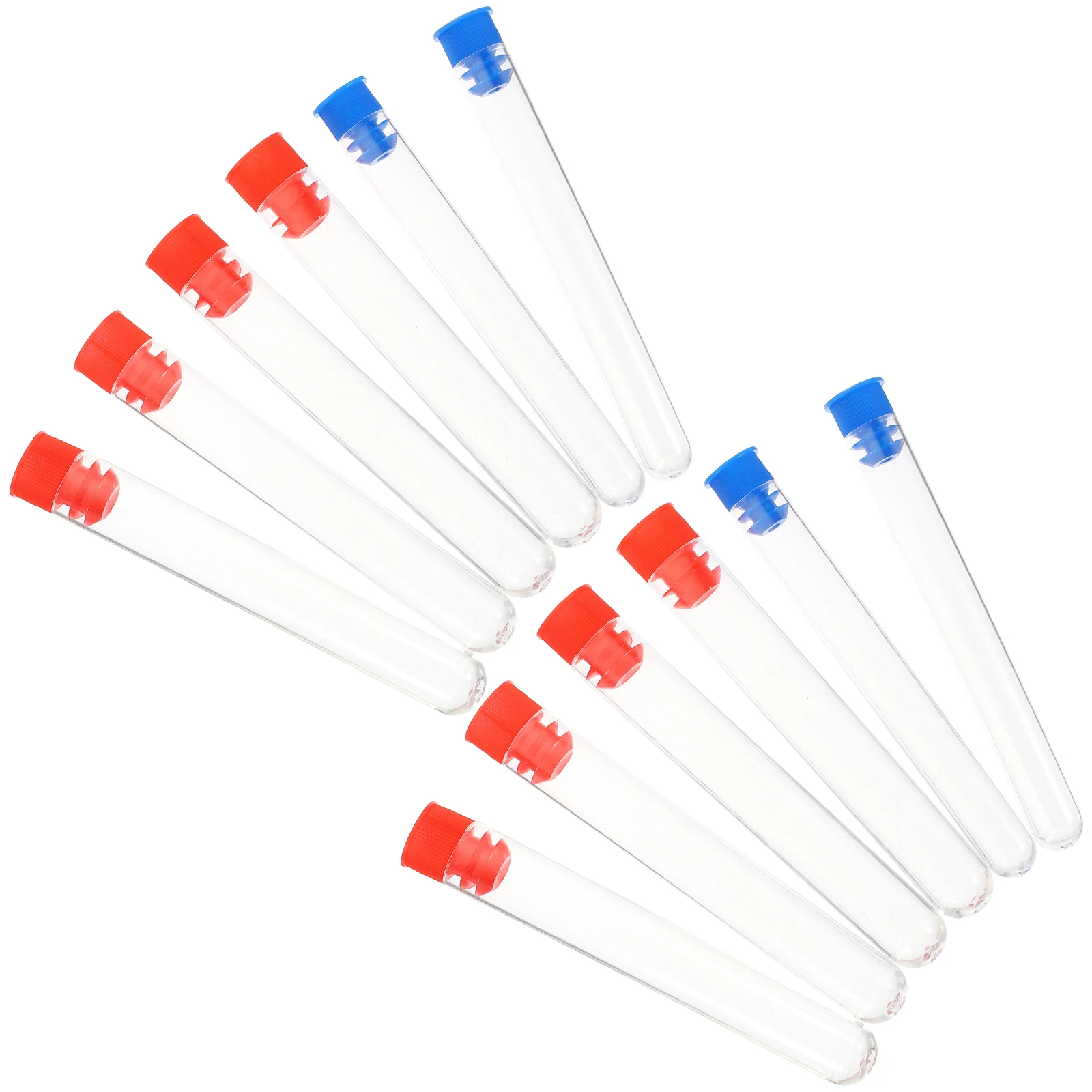 

12 Pcs Experimental Materials Sturdy ABS Test Tubes Clear Plastic Lightweight Storage Christmas Crafts Projects Plant