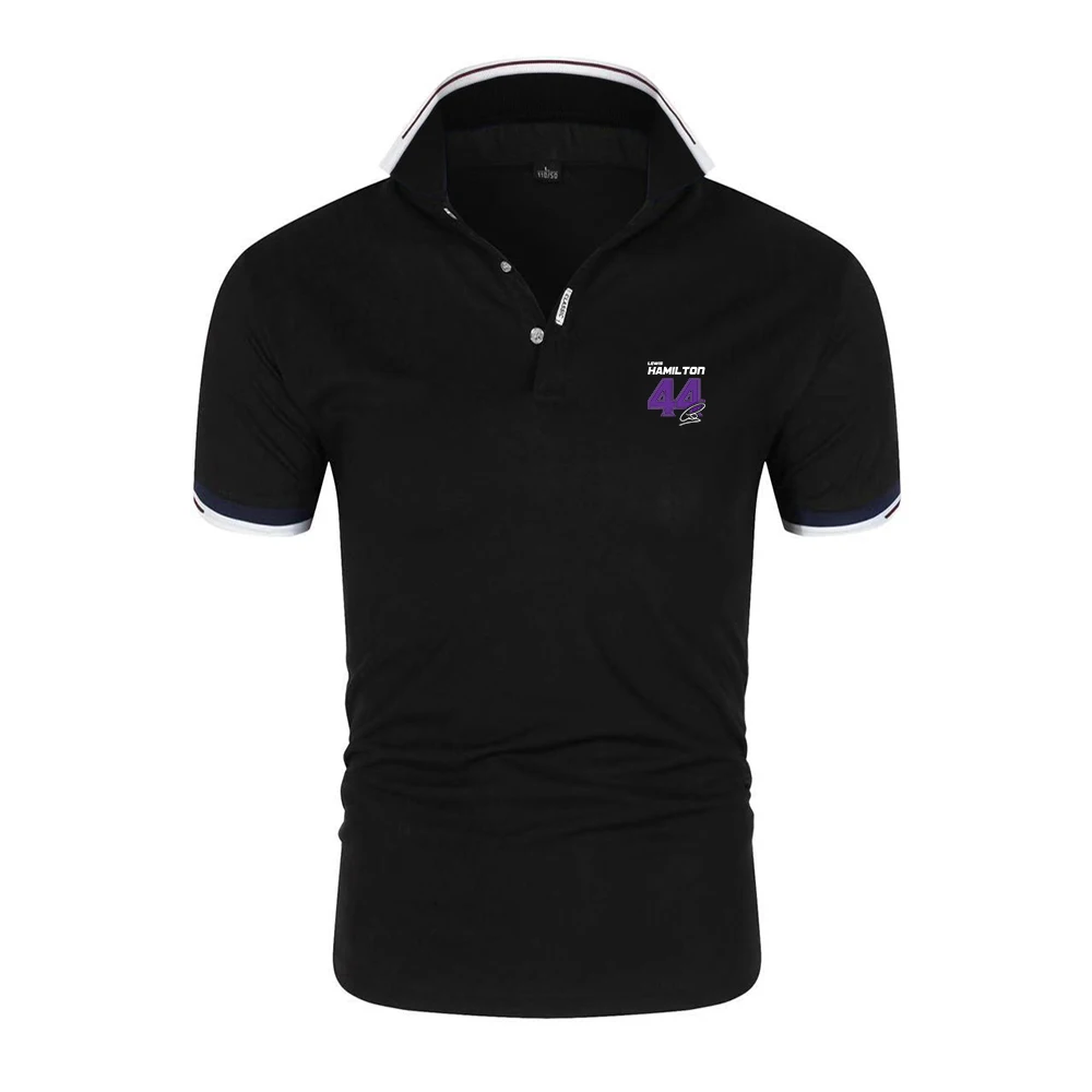 Lewis Hamilton Digital 44 Print 2025 New Six Color Polo Shirt Men Summer Fashion Streetwear Casual Short Sleeve Tops