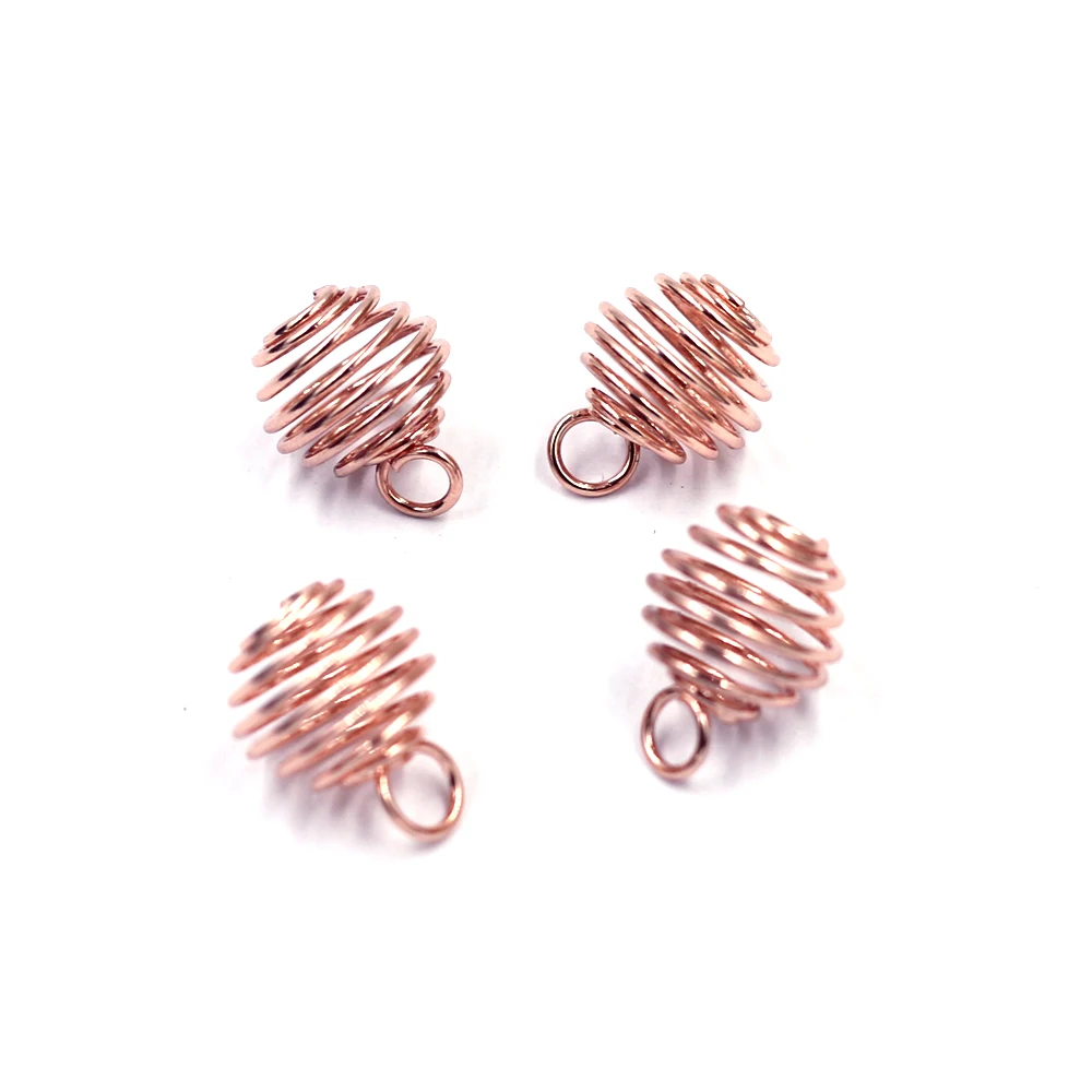 Anhänger Laterne Frühling Spirale Perlenkäfige Legierung Silber Gold Bronze Gunmetal Farbe Schmuck DIY Finding Charms 9x12mm – Detail 6